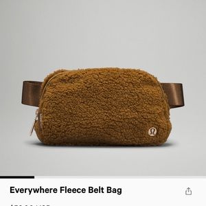 JUST IN * Fleece* Everywhere Belt Bag Burnt Caramel